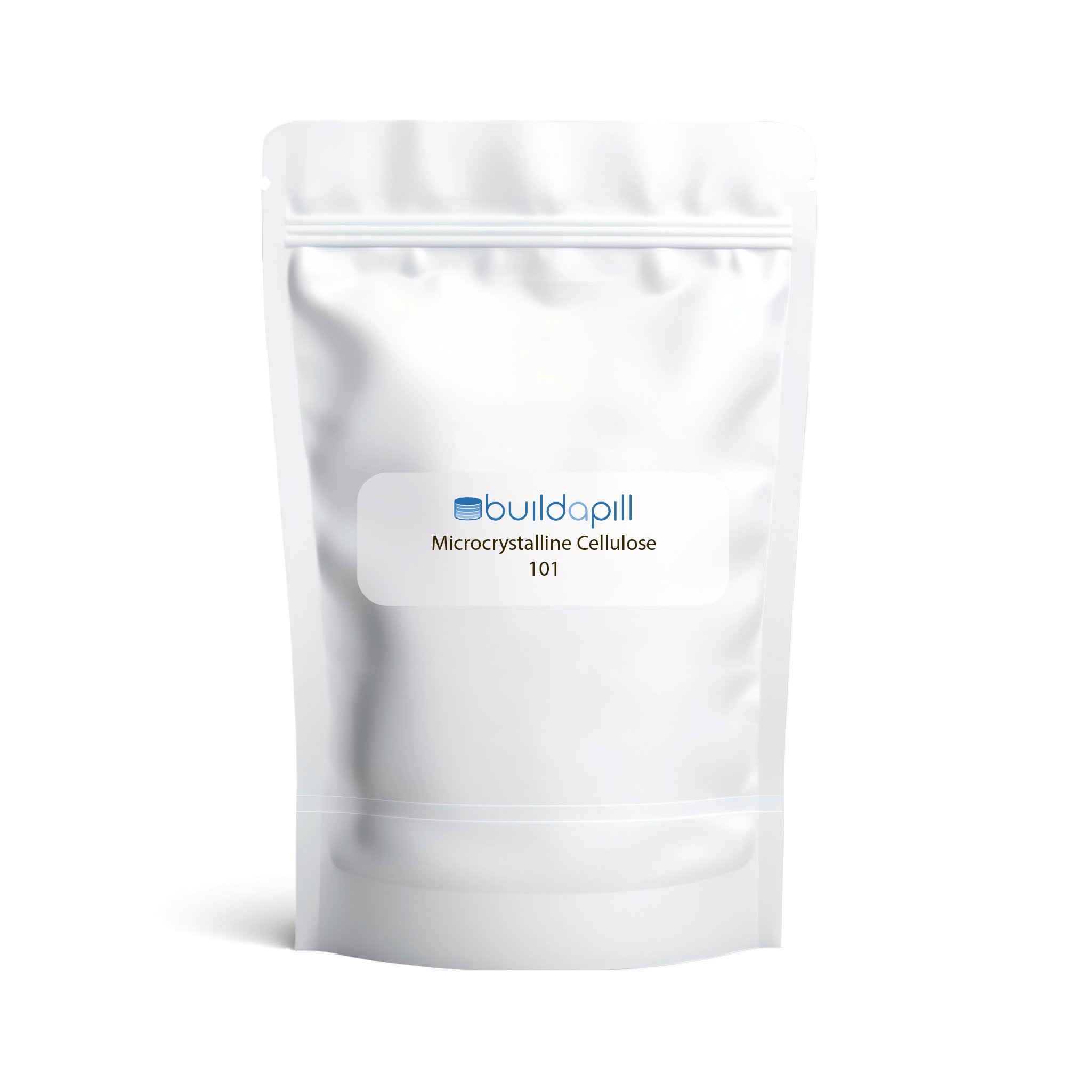 Microcrystalline Cellulose 102-Binding agent-Excipient-White-Pouch-Bag-BuildaPill