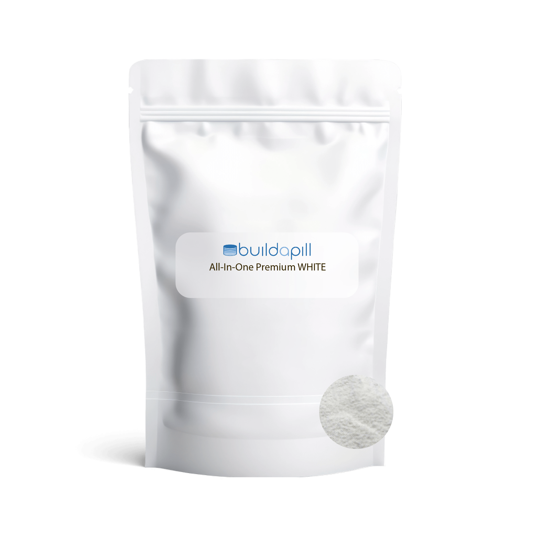 White All In One Premium Pre mixed Excipient Blend-White-Pouch-Bag-BuildaPill